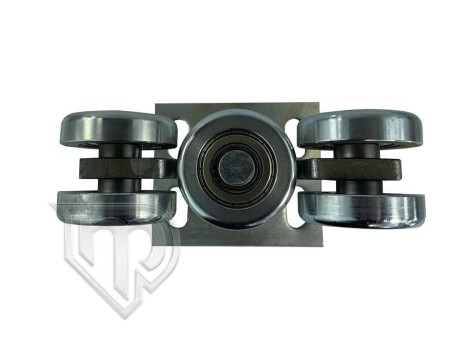 Przejdź do produktu Wózek jezdny 5-rolkowy do bramy przesuwnej 70x70 – metalowe rolki 