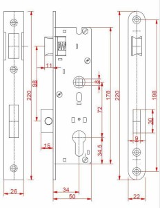 Komplet elektrozaczepu z blokadą