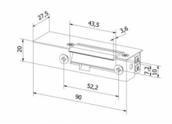 Komplet elektrozaczepu z blokadą