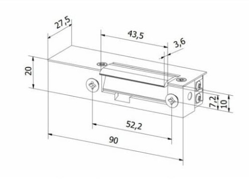 Komplet elektrozaczepu z blokadą