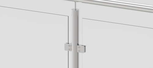 Uchwyt szkła 45x45 dla rury fi 50,8