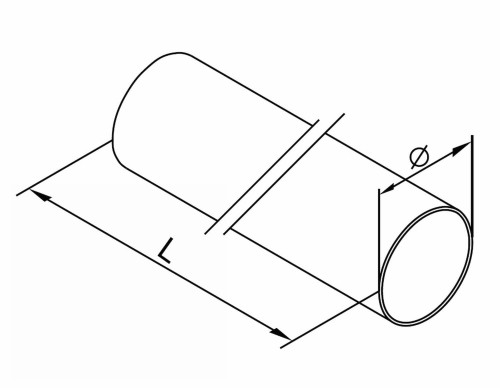 Rura fi 48,3x2 AISI304 satyna L1000