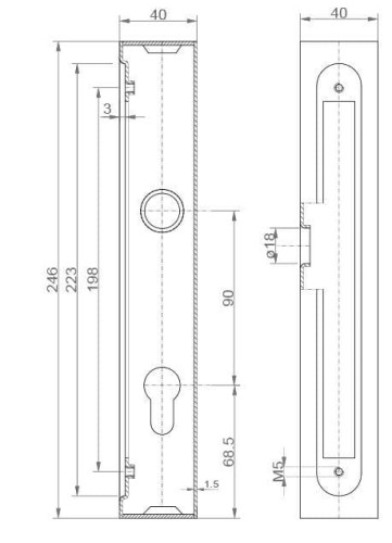 Komplet zamka i kasety 65.155.01