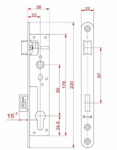 Komplet zamka i kasety 65.155.01