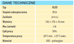 LAMPA OSTRZEGAWCZA 24 V A.C.