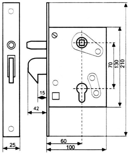 ZAMEK HAKOWY F 60 WKŁ 65.001