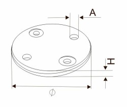 Krążek montażowy z czterema otworami AIS