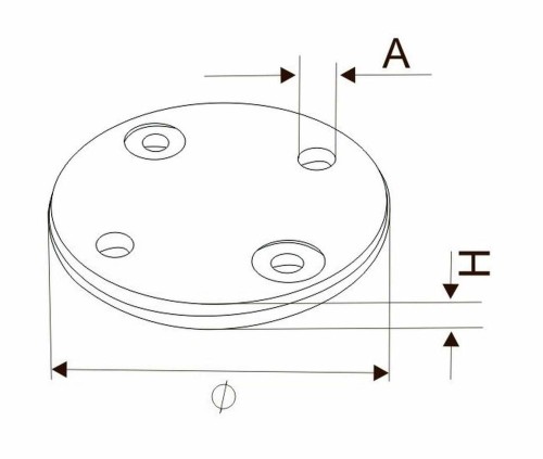 Krążek montażowy z czterema otworami AIS
