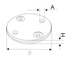 Krążek montażowy z czterema otworami AIS