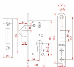 Zamek hakowy mały 65.040