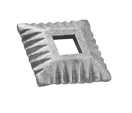 Przejdź do produktu Maskownica otworowana stalowa 80x80 mm, h 18 mm, otwór 40,5x40,5 mm