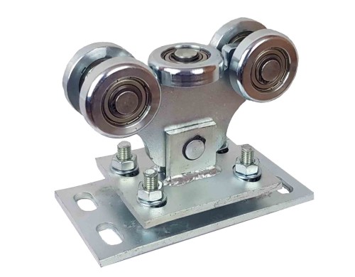 Wózek 5-rolkowy do bram 80x80 mm – widok pod kątem