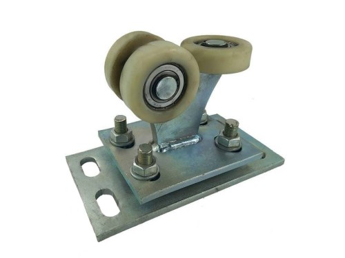 Wózek 3-rolkowy do bram 70x70-mm widok pod kątem