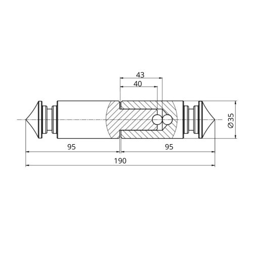 Ozdobny zawias toczony z kulką do bram