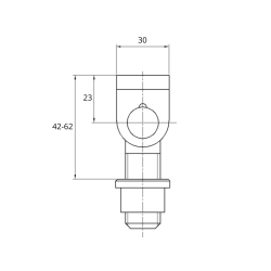 Ocynkowany zawias stalowy M16 do bramy skrzydłowej