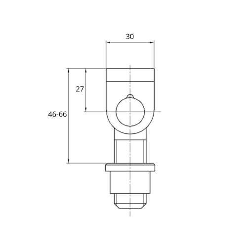 Regulowany zawias do-bramy stalowej widok z boku