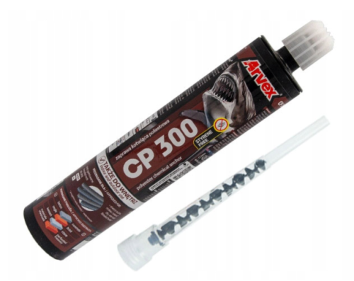 Kotwa Chemiczna Poliestrowa Zaprawa Kotwiąca Arvex CP300 300ml + Mieszadło