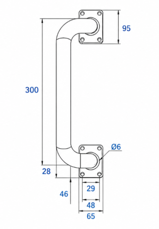 Przejdź do produktu UCHWYT DO BRAMY OKRĄGŁY H-300MM 60.036
