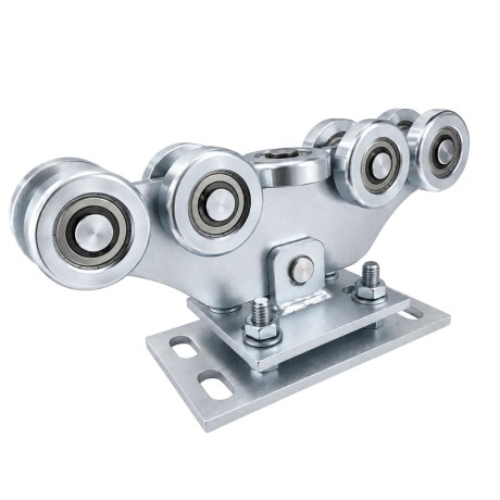 Przejdź do produktu Zestaw wózków 9-rolkowych do bram przesuwnych 80x80 mm