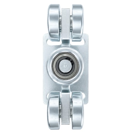Przejdź do produktu Wózek jezdny 5-rolkowy do bram przesuwnych 80x80 mm – metalowe rolki 