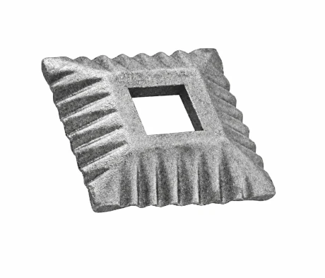 Przejdź do produktu Maskownica otworowana stalowa 80x80 mm, h 18mm, otwór 20,5x20,5 mm