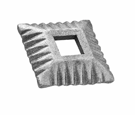 Przejdź do produktu Maskownica otworowana stalowa 80x80 mm, h 18 mm, otwór 25,5x25,5 mm