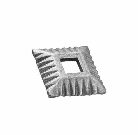 Przejdź do produktu Maskownica otworowana stalowa 50x50 mm, h 15 mm, otwór 14,5x14,5 mm 