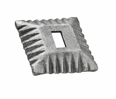 Przejdź do produktu Maskownica otworowana stalowa 80x80 mm, h 18 mm, otwór 40,5x20,5 mm