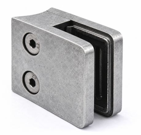 Przejdź do produktu Uchwyt do szkła 45x45 mm do rury fi 48,3 mm – ZAMAK