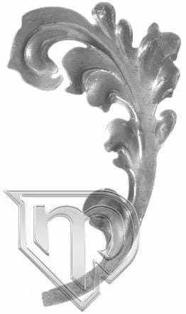 LIŚĆ Z BLACHY L 51.125 H230XL135/2